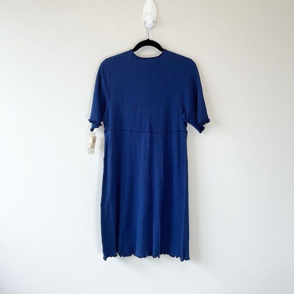 Vintage Miss Elaine Intimates House Dress Nightgown Blue 100% Size Small NWT's - Picture 2 of 8